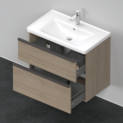 Duravit D-neo Meuble sous vasque 78.4x45.2x62.5cm 2 tiroirs Chêne (terra) mat