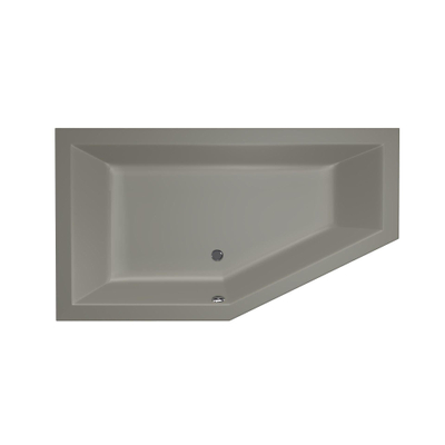 Xenz Society Baignoire d'angle - 160x90x53 - bonde au milieu - gauche - acrylique - ciment