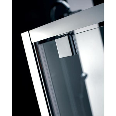 Adema Glass Cabine de douche carré avec 2 portes coulissantes 80x80x185cm profil chrome verre transparent