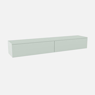 MONDIAZ ALAN MODULE Meuble sous-lavabo - 200x45x30cm - 2 tiroirs - push to open - MDF - gris mat