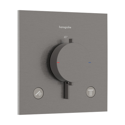 Hansgrohe Ecostat Comfort E Inbouw - thermostaat - 2 functies - zwart chroom