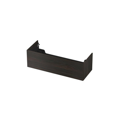 INK Wastafelonderkast - 120x45x37.6cm - 1 lade - push to open - met recht opdekfront - MFC - Intens eiken