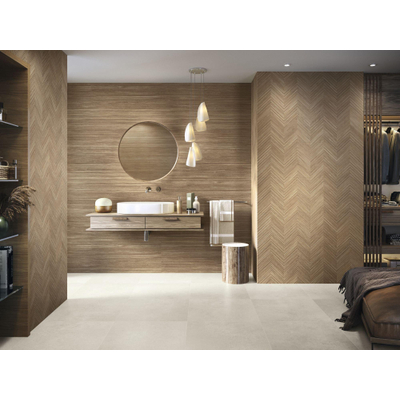 Baldocer Ceramica Larchwood carrelage mural - 40x120cm - Rectangle - 11mm - rectifié - effet bois - Zig Ipe