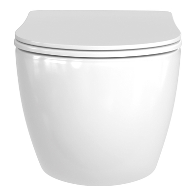 Brauer Tornado WC suspendu – sans bride – profondeur 52,5 cm – avec abattant softclose – blanc brillant