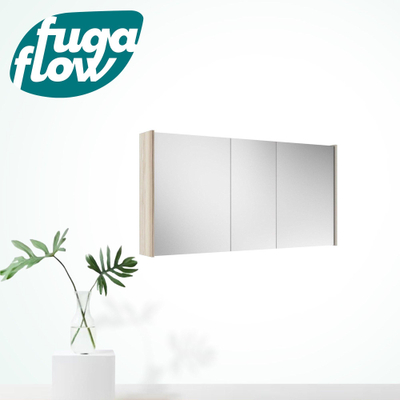 FugaFlow Eccelente Arredo spiegel badkamer spiegelkast - 120x63x16cm -inclusief zijpanelen - beech (hout) - Black Friday -