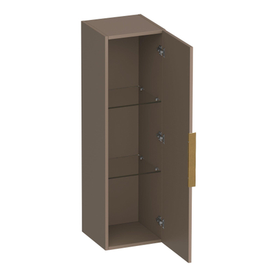 BRAUER Elevate armoire de salle de bains - 120x35x35cm - sans poignée rapportée - 1 porte - ouvrant à gauche ou à droite - moka mat