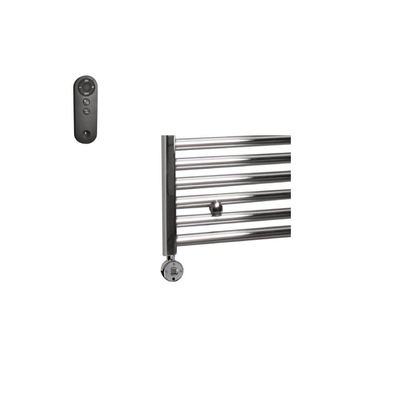 Sanicare HVS Elektrische Radiator - 172x60cm - 822W - met afstandsbediening - thermostaat - chroom - linksonder - chroom
