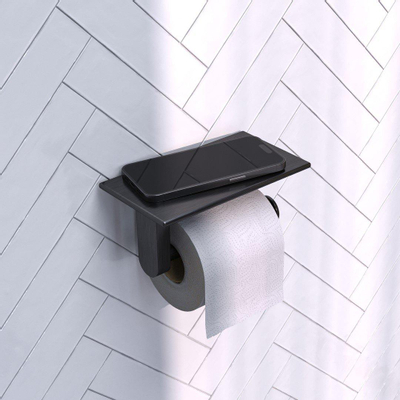 Brauer Porte-papier toilette - 18cm - Gunmetal brossé