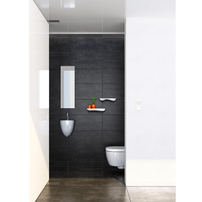 Clou Flush 6 lave-mains 27x28cm trou de robinet céramique blanc