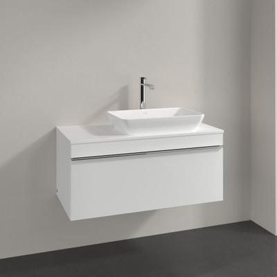 Villeroy & Boch Venticello Meuble sous lavabo 95.7x50.2x43.6cm avec 1 tiroir pour lavabo à poser droite blanc brillant