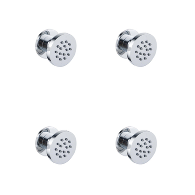 Fortifura Calvi zijdouche - 5cm - rond - 4 stuks - hoogglans chroom