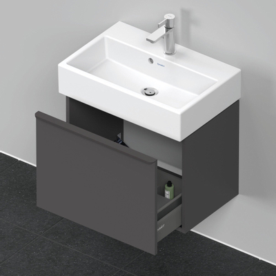 Duravit D-Neo wastafelonderkast 58.4x44x37.2cm 1 lade met softclose Grafiet Mat