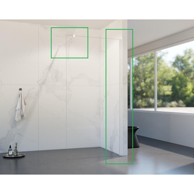 Fortifura Galeria profielset 200cm + stabilisatiestang 120cm - mat wit