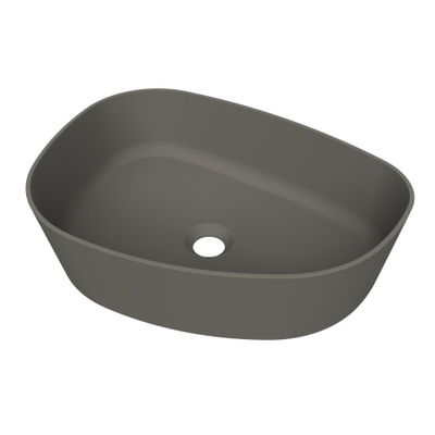 Arcqua Rocker vasque - pose - organique droite - 50x37cm - mat quartz gris