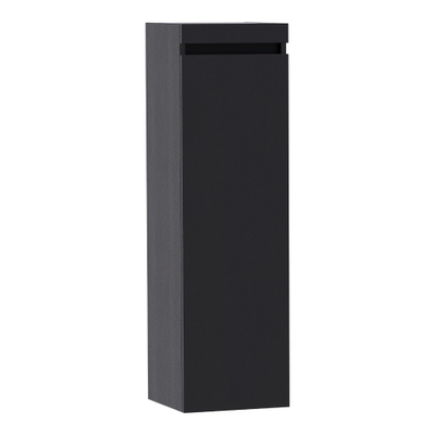 BRAUER Solution Badkamerkast - 120x35x35cm - 1 greeploze linksdraaiende deur - MFC - black wood