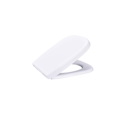 FugaFlow Eccelente Pietra Abattant WC - dégagement rapide - fermeture douce - compatible avec Duravit D-code - blanc brillant
