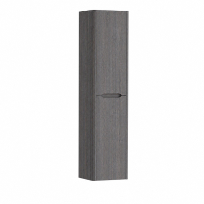 H&R badmeubelen Juice Hoge Kast - 40x35x170cm - met ronde hoeken - 2 deuren - rechtsdraaiend - wenge