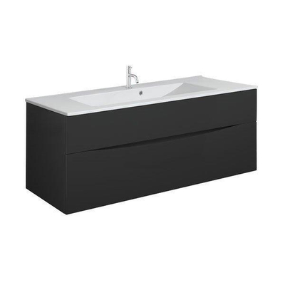 Crosswater Glide II Meuble sous vasque - 100x45x52cm - 2 tiroirs sans poignées - noir mat