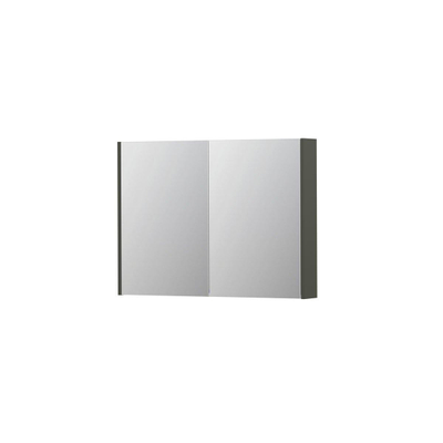 INK SPK2 spiegelkast – 100x74x14 cm – 2 deuren, dubbelzijdige spiegeldeuren – Beton mat