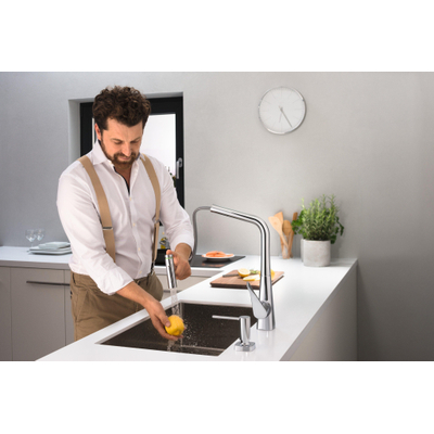 Hansgrohe A71 - zeepdispenser 1-gats 500ml onderbouw - hoogglans chroom