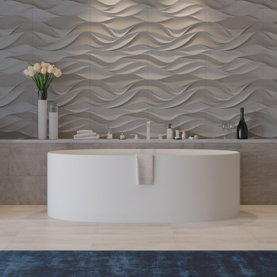 Ideavit Solidcliff baignoire autoportante 175x88cm Solid surface blanc mat