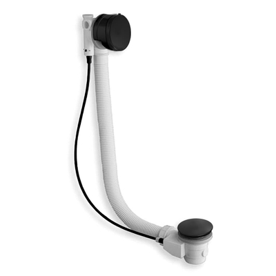 Xenz Luxe combinaison de vidage/remplissage de baignoire noir mat