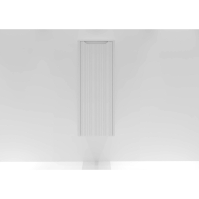 H&R badmeubelen Juice Halfhoge Kast - 40x35x100cm - met ronde hoeken - 3D-front - 1 deur - rechtsdraaiend - wit mat