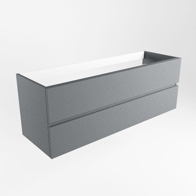 Mondiaz VICA Meuble sous vasque - 140x45x50cm - 2 tiroirs - softclose - 1 découpe droite - Plata