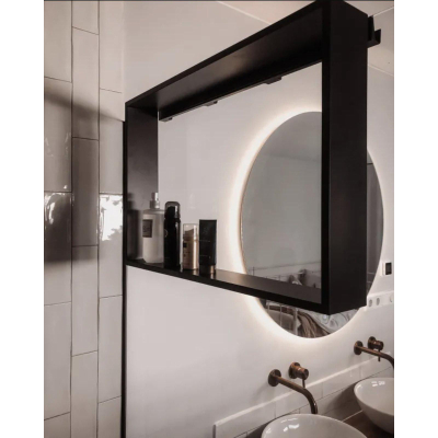 Novellini Frame Étagère murale 60x8,5x40 cm Noir mat