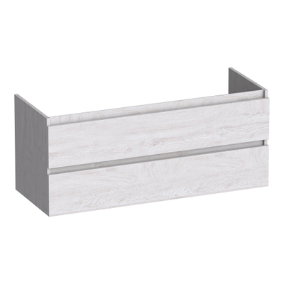 BRAUER Joy meuble sous-lavabo 120 2 tiroirs softclose - sans poignée - 2 découpes pour siphon - Forest Seashell