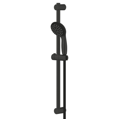 Grohe Vitalio Start Glijstangset - Handdouche - ø10cm - 2 straalsoorten - 60cm - Doucheslang - 175cm - mat zwart TWEEDEKANS