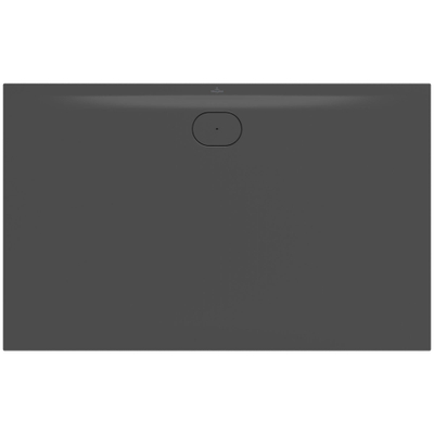 Villeroy & Boch Ecora douchebak - 160x100x3.5cm - afvoer lange zijde - anthracite (antraciet)