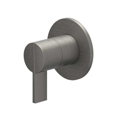 IVY Pact Partie apparente - pour robinet de douche encastré - 2 voies - arrêt-inverseur - metal black brossé PVD