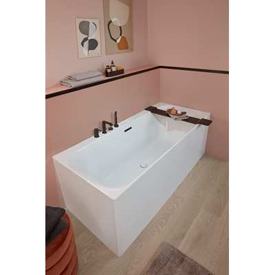 Villeroy & Boch Loop & Friends kunststof duobad acryl rechthoekig square - 180x80x47cm - glans wit