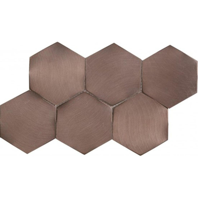 Ceralto Fenera Mosaic Mozaiektegel 16.2x28cm Icon Copper Hexagon 4mm Mat/glans copper - per stuk