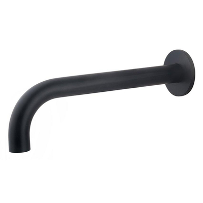 Wiesbaden Caral bec de baignoire encastré rond 25 cm 1/2'' noir mat