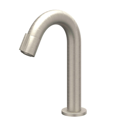 IVY Pact Robinet de lave-mains - courbé - monotrou sur plan - bas - Nickel brossé PVD