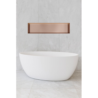 Hotbath &MORE Inbouwbox of inbouwnis - 30x120x10 - frameless + LED - Geborsteld koper PVD