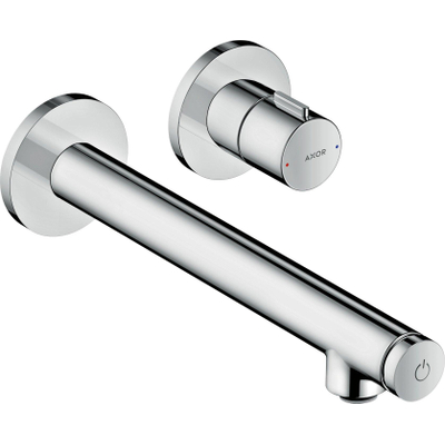 AXOR Uno afbouwdeel wastafelkraan - model 220 - 2-gats - voorsprong 22.1cm - chroom