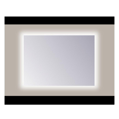Sanicare miroirs q miroir sans cadre / pp poli 120 cm ambiance tout autour leds blanc chaud