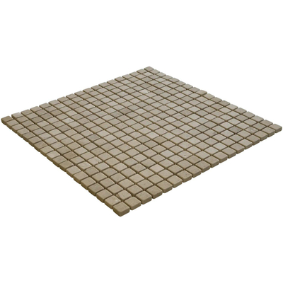 La mosaïque en pierre naturelle Mosaic Factory - 30,2x30,2cm - carrelage mural et de sol - Carré - Marbre Botticino Anticato Mat