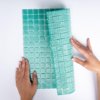 La Mosaic Factory Amsterdam carreau mosaïque - 32,2x32,2cm - carrelage mural et de sol - Carré - Verre Jade Vert Mat