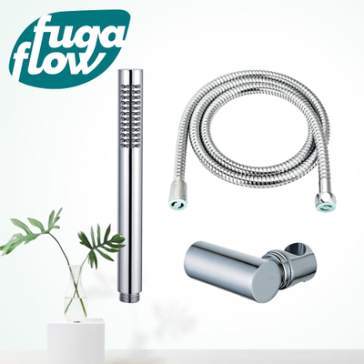 FugaFlow Eccelente Sobrado ensemble de douche à main avec support de douche à main et tuyau anti-torsion chromé