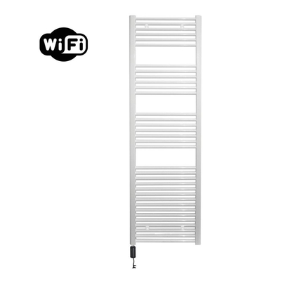 Sanicare HVW Elektrische Radiator - 172x60cm - 1127W - wifi - thermostaat - zwart - linksonder - wit