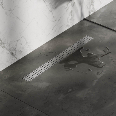 Brauer Grille de caniveau de douche - 80x7cm - acier inoxydable brossé