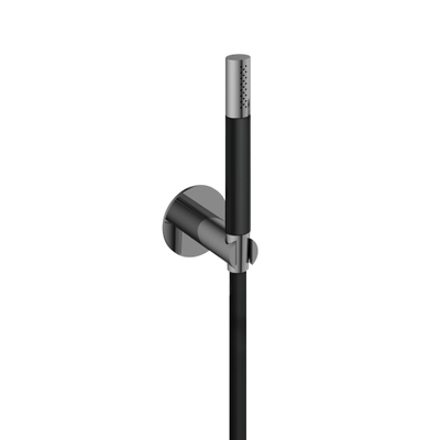 Hotbath Cobber M443 staafhanddouche met wandsteun en doucheslang 150cm zwart / chroom OUTLETSTORE