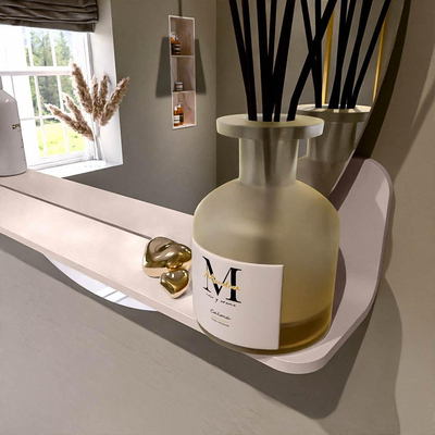 Mondiaz SPOT Miroir de salle de bains - rond 70cm - tablette miroir - couleur Rosee