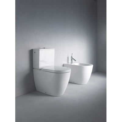 Duravit ME by Starck cuvette combinée au sol à évacuation profonde vario sans réservoir 37x65cm avec WonderGliss blanc