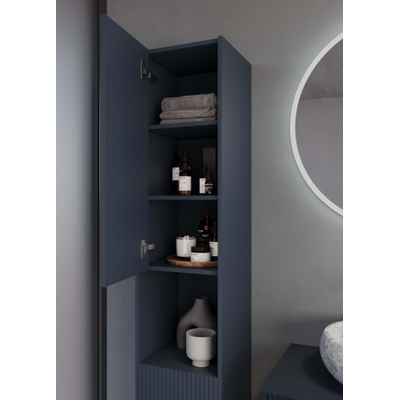Thebalux Modena Armoire haute - 36x35x165cm - ouverture à gauche - 2 portes - push open - Vert émeraude