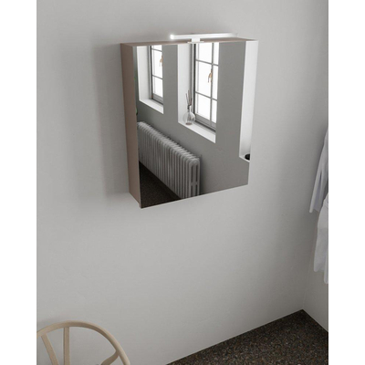 MONDIAZ CUBB spiegelkast 60x70x16cm kleur smoke met 1 deur